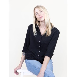 Naomi Shirt Black Gauze