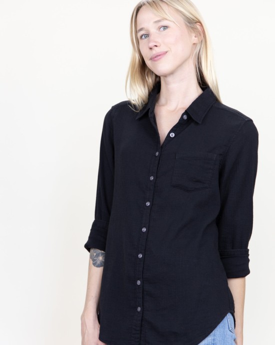 Naomi Shirt Black Gauze