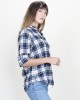 Monet Top English Plaid Crinkle