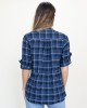 Monet Top Anchor Plaid Crinkle