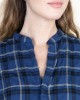 Monet Top Anchor Plaid Crinkle