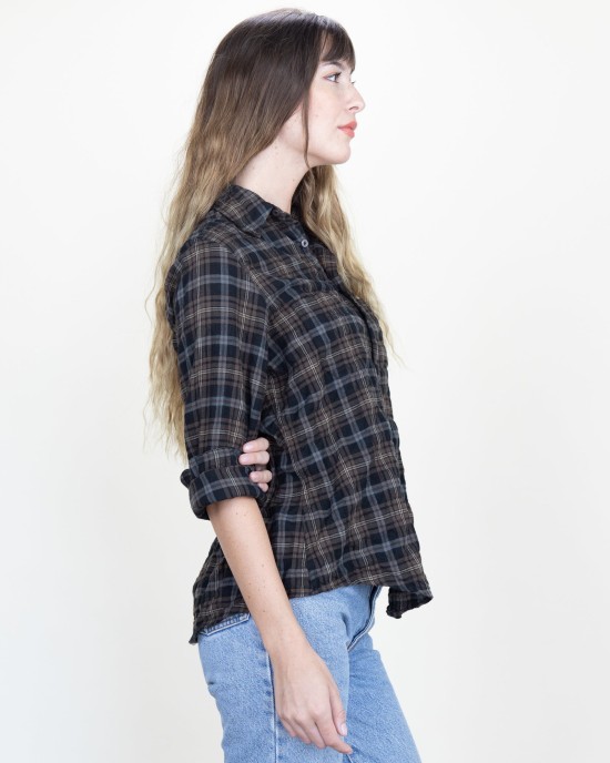 Work Shirt Chestnut Plaid Crinkle