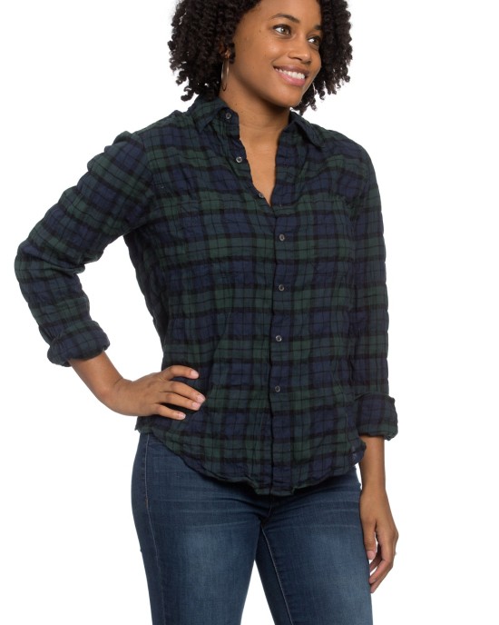 Work Shirt Blackwatch Plaid Crinkle