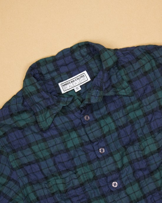 Work Shirt Blackwatch Plaid Crinkle