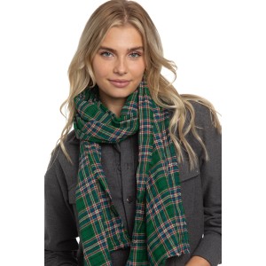 Scarf in Scottish Plaid Crinkle