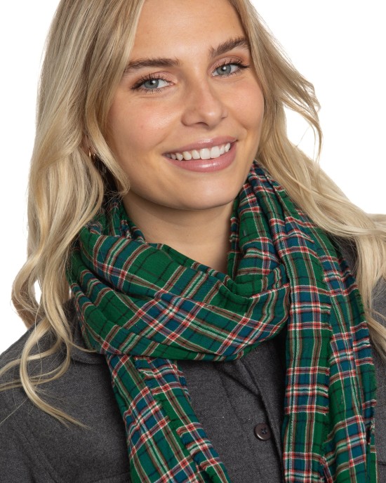 Scarf in Scottish Plaid Crinkle