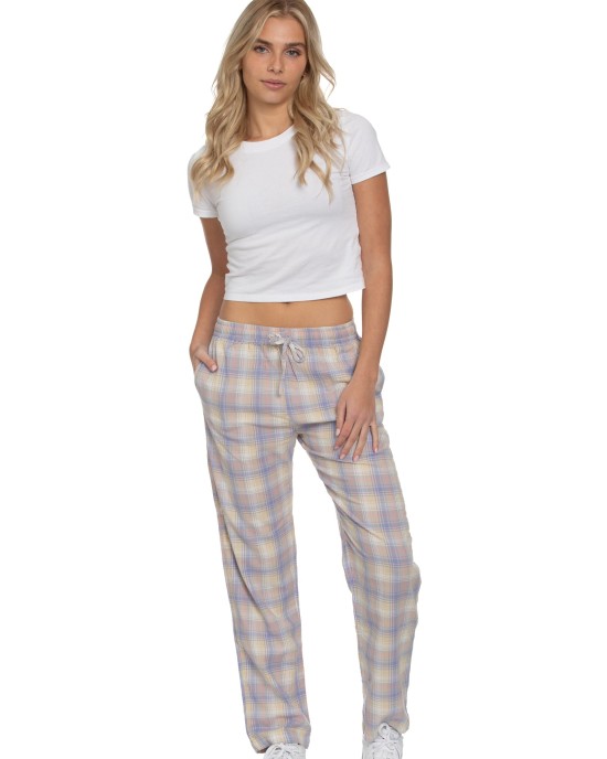 The Pajama Pant Lavender Plaid Cotton