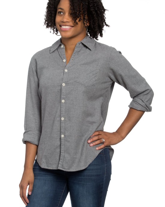 Naomi Shirt Pewter Flannel