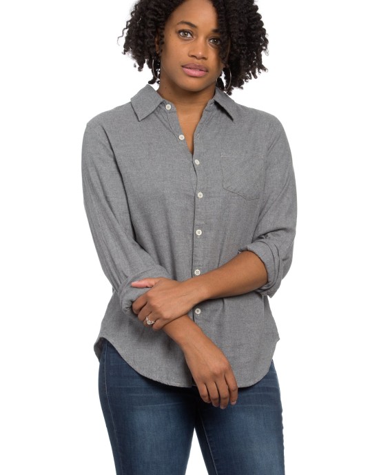 Naomi Shirt Pewter Flannel