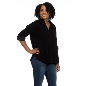 Monet Top Black Corduroy