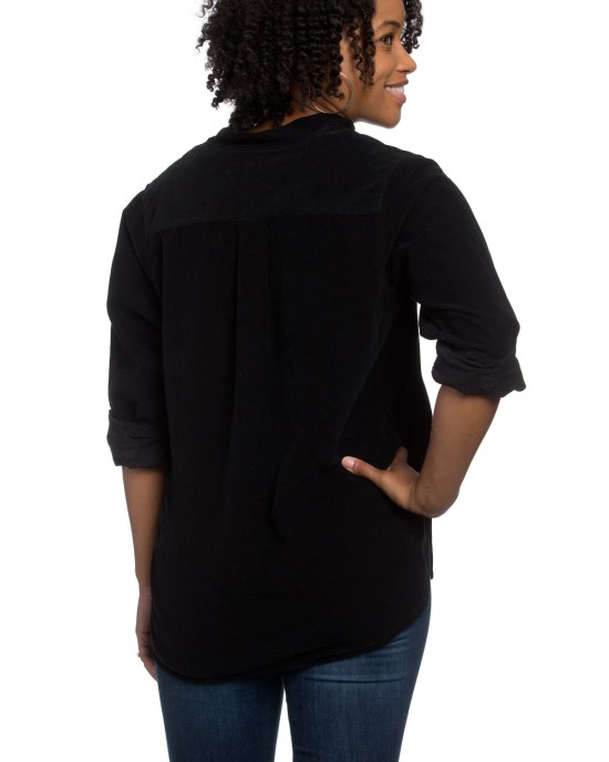 Monet Top Black Corduroy