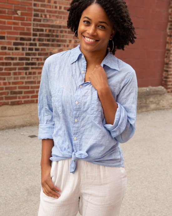 Work Shirt Sky Blue Crinkle