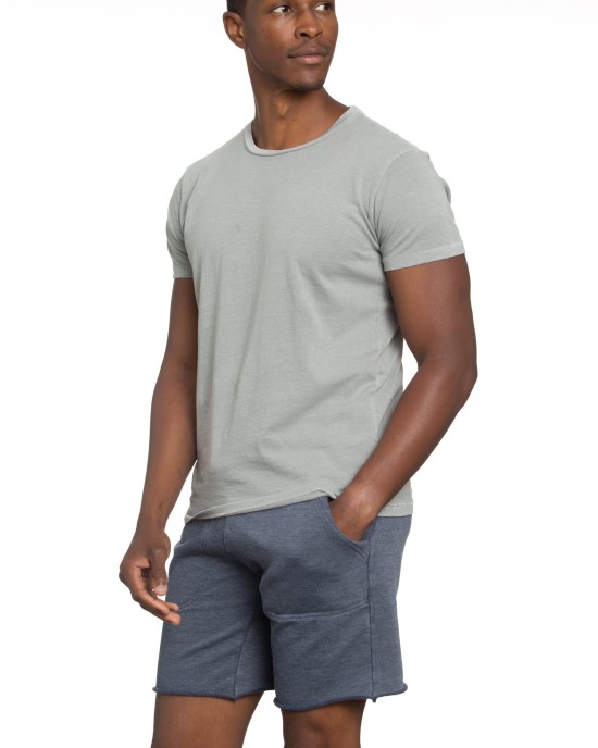 Raw Edge Tee in Grey