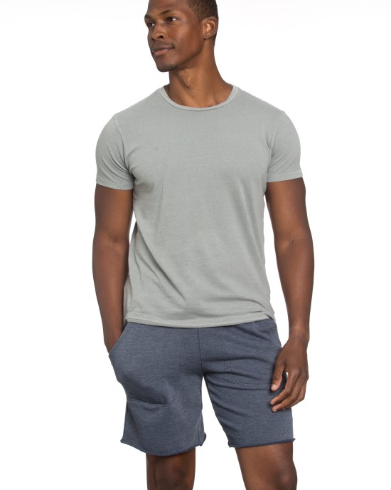 Raw Edge Tee in Grey