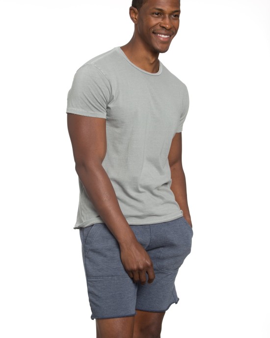 Raw Edge Tee in Grey