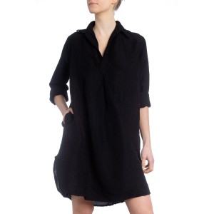 St. Tropez Dress in Black Gauze