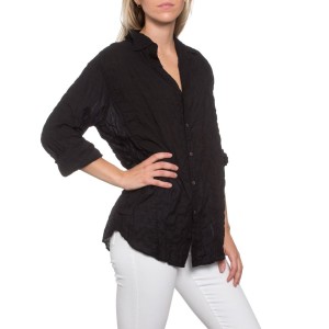 Summerland Shirt in Black Crinkle