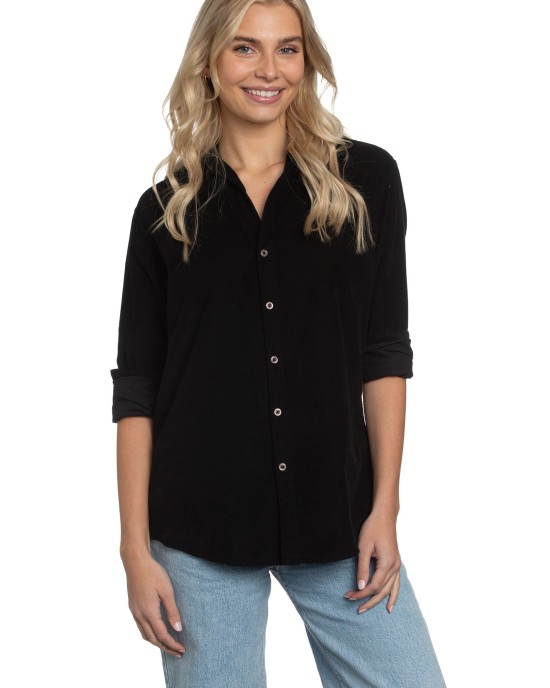 Summerland Shirt in Black Cord