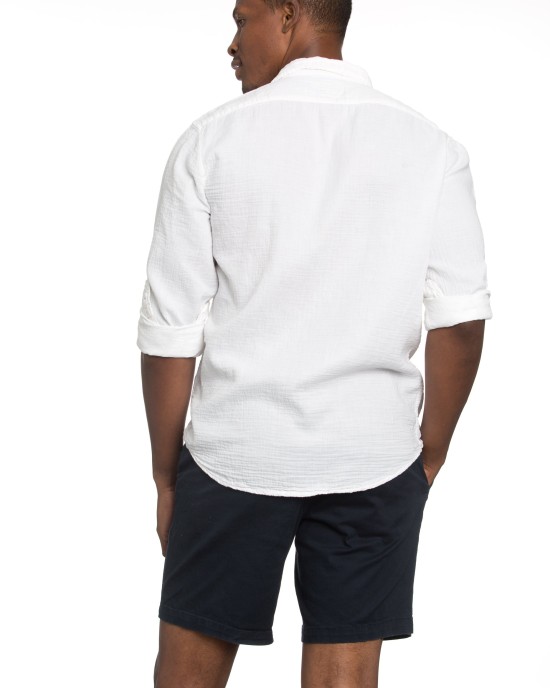 Men's Gauze White Shirt