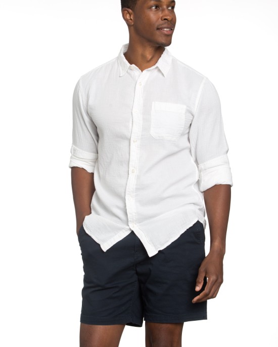 Men's Gauze White Shirt