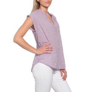 Montauk Top Lavender Crinkle Cotton