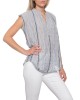 Montauk Top Blue Stripe Crinkle