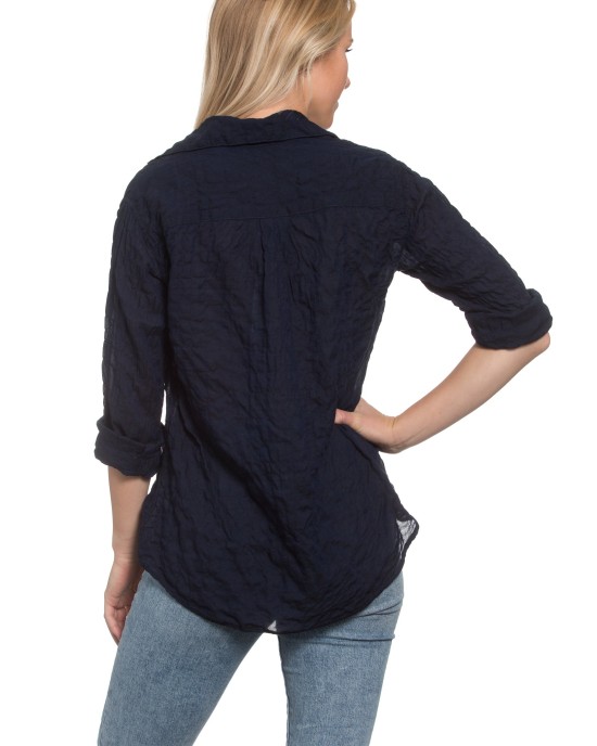 Summerland Shirt Navy Crinkle