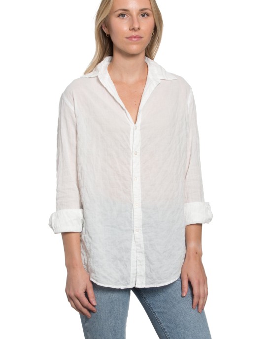 Summerland Shirt in White Crinkle