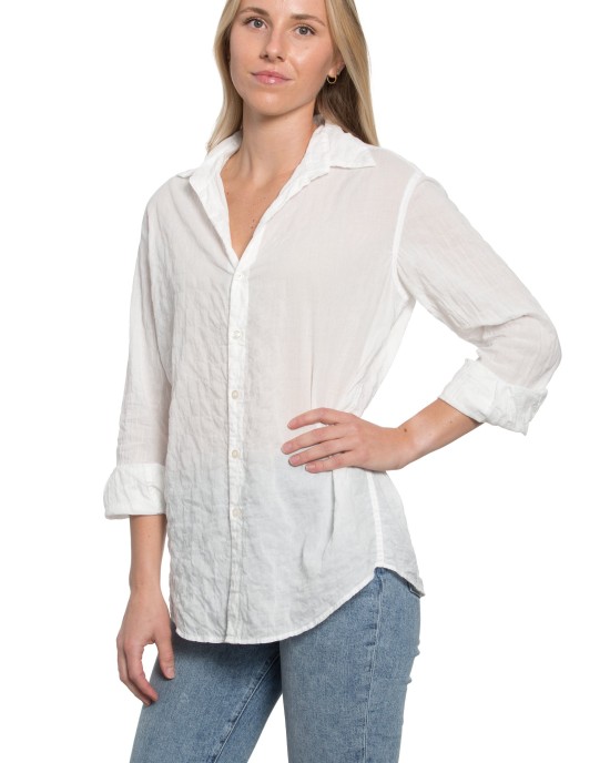 Summerland Shirt in White Crinkle