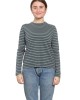 Classic Long Sleeve Stripe Tee in Moss