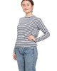 Classic Long Sleeve Stripe Tee in Pale Grey