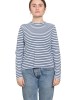 Classic Long Sleeve Stripe Tee in Topaz