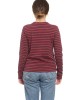 Classic Long Sleeve Stripe Tee in Crimson