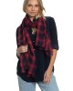 Scarf in Red Light Batiste Plaid