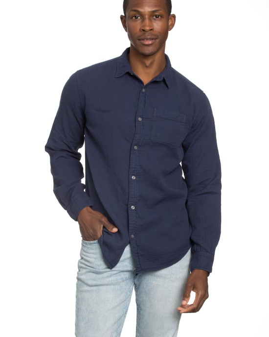 Men's Gauze Navy Shirt