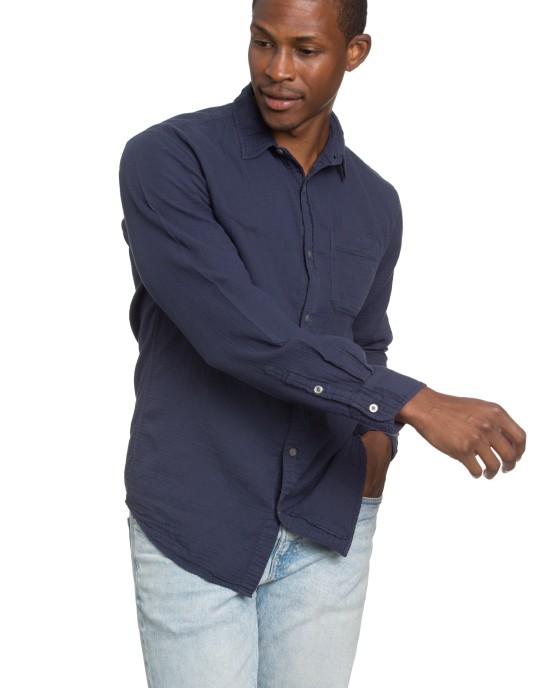 Men's Gauze Navy Shirt