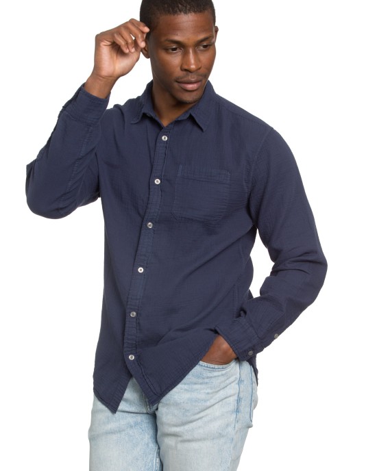 Men's Gauze Navy Shirt