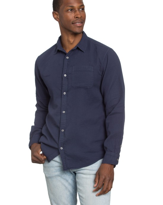 Men's Gauze Navy Shirt