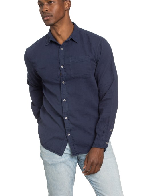 Men's Gauze Navy Shirt