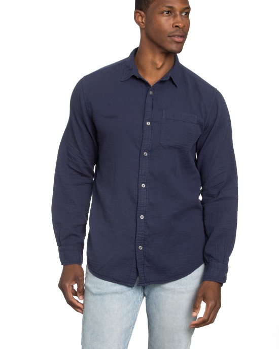 Men's Gauze Navy Shirt