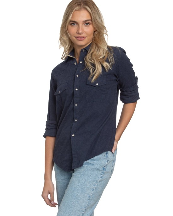 Western Shirt Blue Flannel