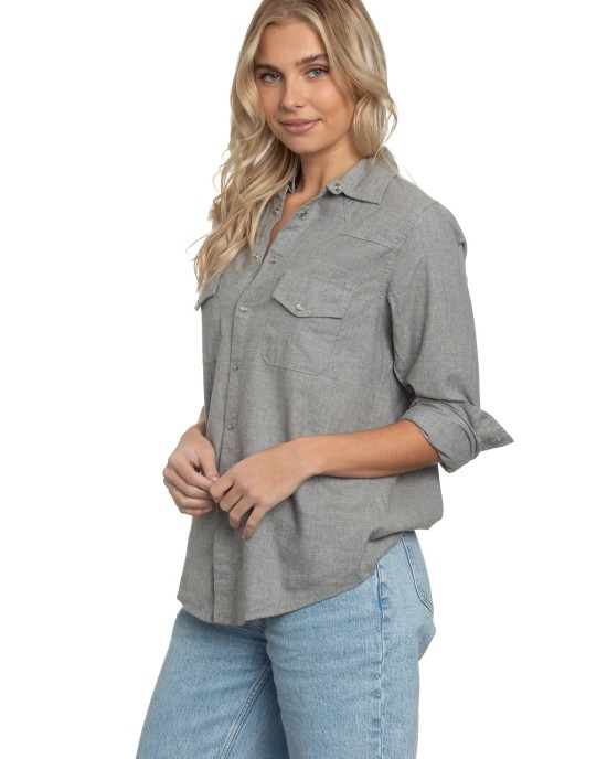 Western Shirt Gray Flannel