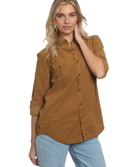 Western Shirt Camel Cord