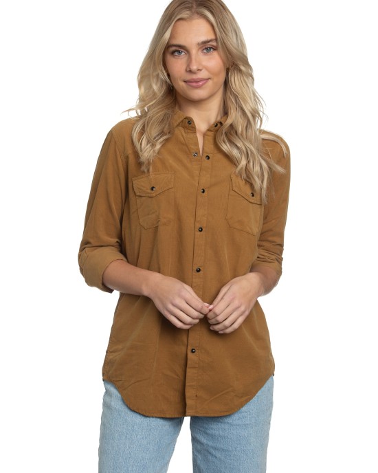 Western Shirt Camel Cord