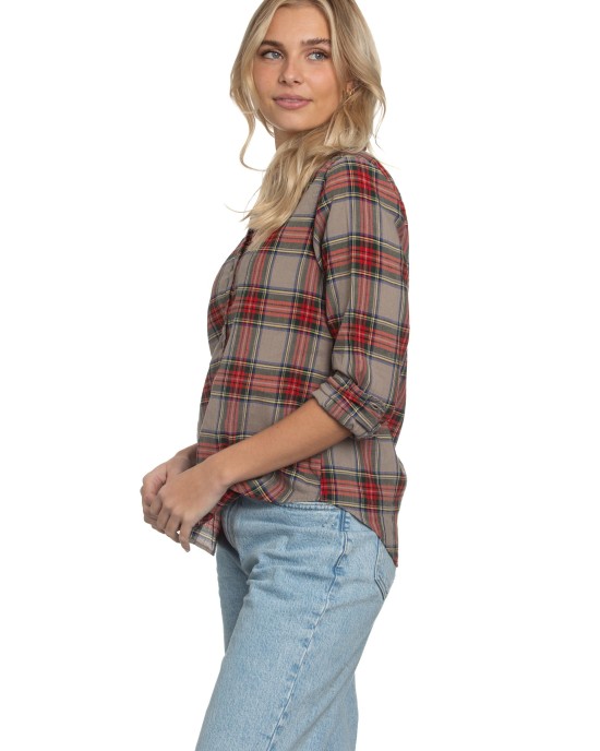 Naomi Shirt in Yellowstone Plaid