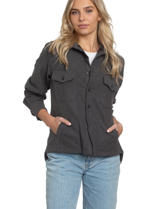 Shirt Jacket in Charcoal