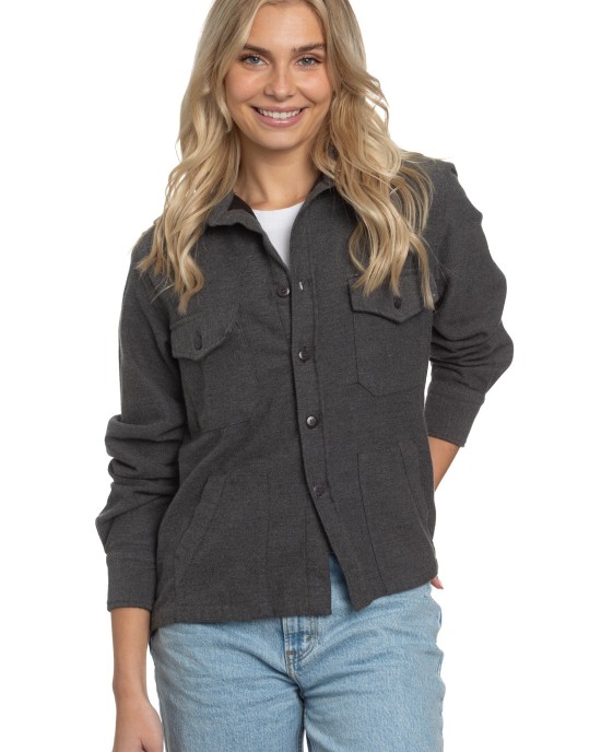 Shirt Jacket in Charcoal