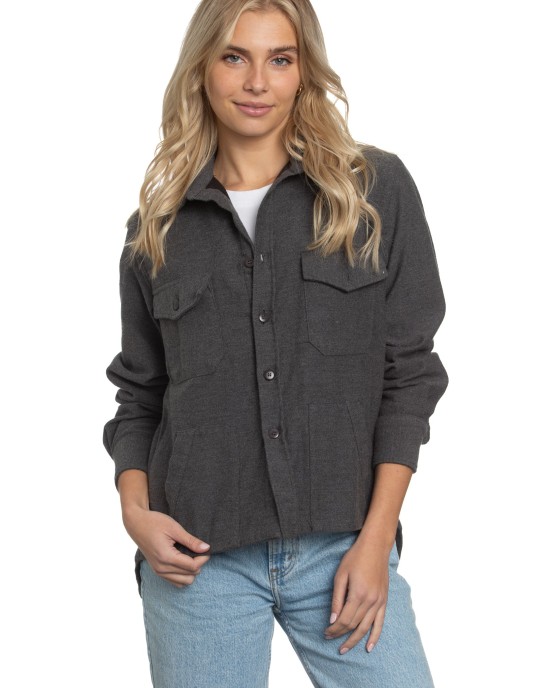 Shirt Jacket in Charcoal