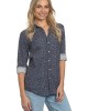 Summerland Shirt Navy Floral Poplin