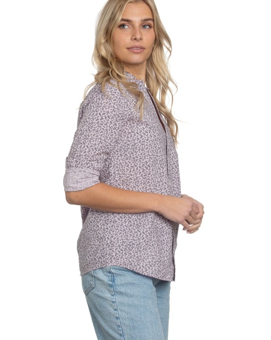 Summerland Shirt Pink Floral Poplin